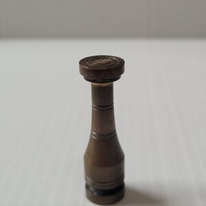 Rook Piece Brass Chess Set Mid 20th Century Hans Teppich, Israel - Gold